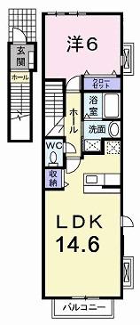 カーサ・デ・北在家（201） 間取り図画像