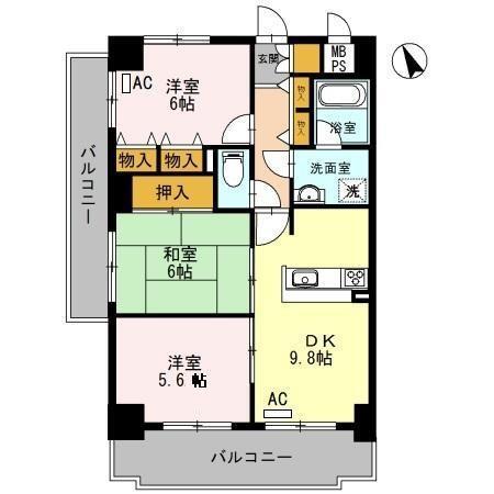 エール豊岡（0806） 間取り図画像