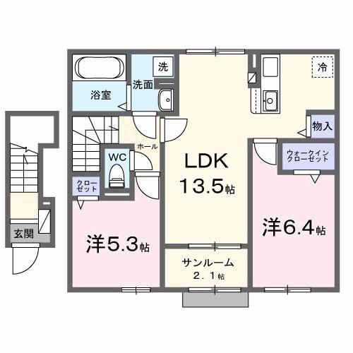 パイオニア　伏（205） 間取り図画像