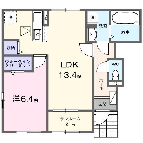 パイオニア　伏（101） 間取り図画像