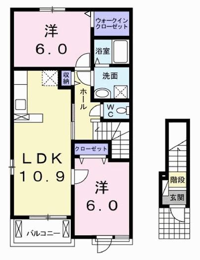 カルム川面（201） 間取り図画像