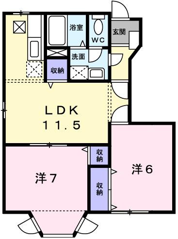 レインボーＴ．Ｓ（103） 間取り図画像