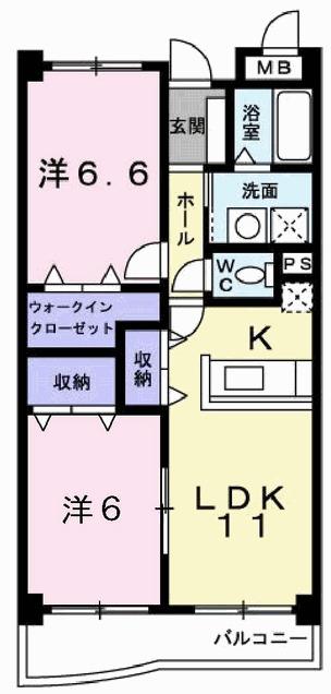 メゾン・ド・フレール（102） 間取り図画像