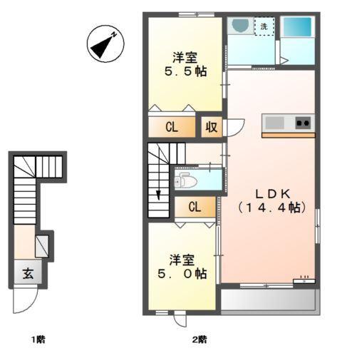 サンハイム 間取り図画像