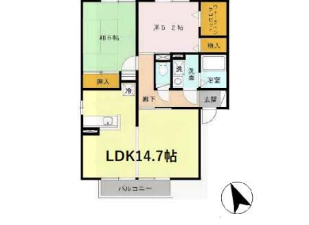 チェリーコート　B棟（201） 間取り図画像