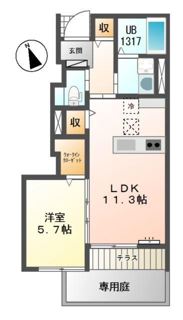 ヴェルジュール佐土 間取り図画像