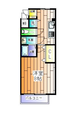 アヴニール松野（201） 間取り図画像