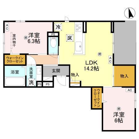 NIGAWA RESIDENCEⅡ（101） 間取り図画像