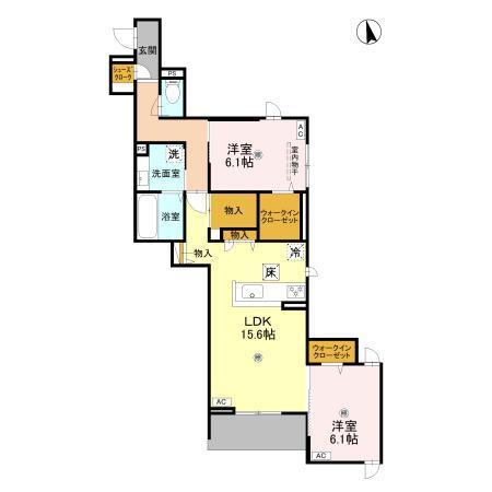 NIGAWA RESIDENCEⅡ（102） 間取り図画像