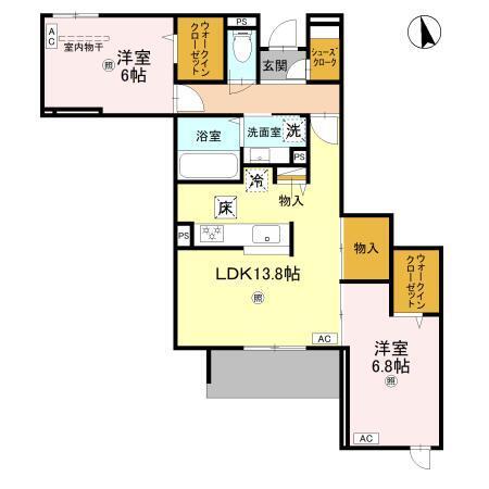 NIGAWA RESIDENCEⅡ（103） 間取り図画像