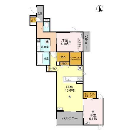 NIGAWA RESIDENCEⅡ（202） 間取り図画像