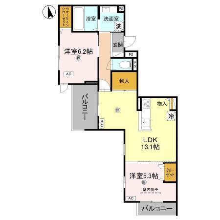 NIGAWA RESIDENCEⅡ（206） 間取り図画像