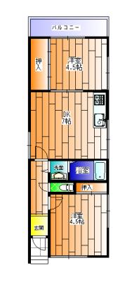 上池田３丁目貸家Ⅱ（1） 間取り図画像