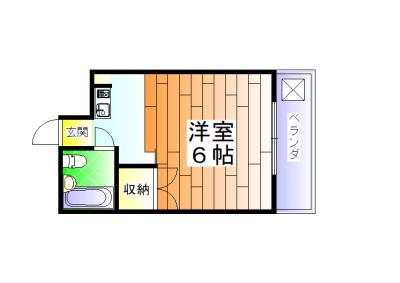 サンルーム名谷（402） 間取り図画像
