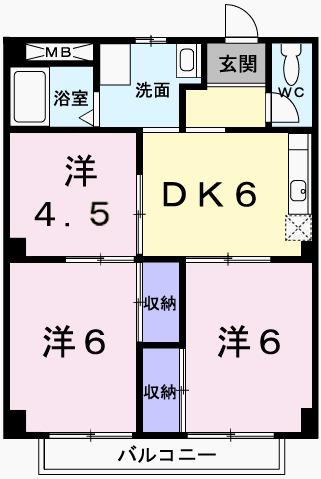 パルネット辻井（201） 間取り図画像