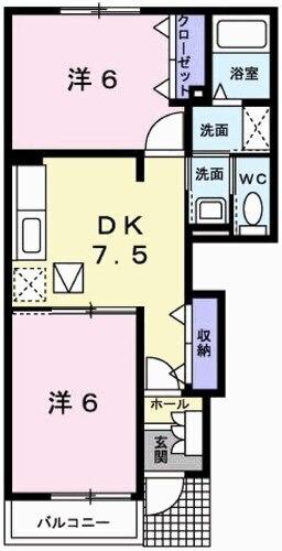 アルコバレーノⅠ（101） 間取り図画像