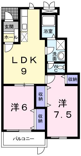 メゾン梅の郷Ａ（102） 間取り図画像