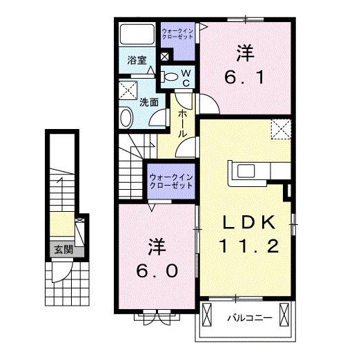 サニーヒル北山（206） 間取り図画像