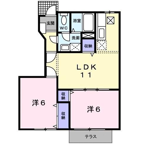 ラフィネ・ロジュマンＡ（102） 間取り図画像