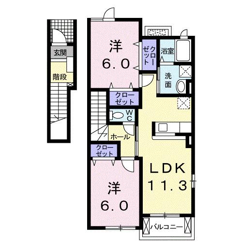 フレミールＡ（201） 間取り図画像