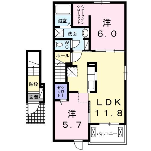 ティート（206） 間取り図画像