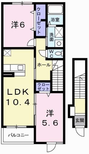 サンリットベルＢ（201） 間取り図画像