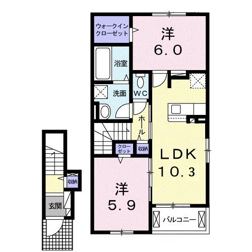 クルミルクルミ（205） 間取り図画像