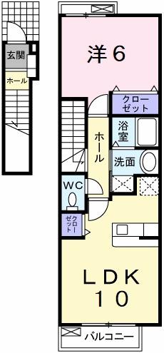 ヴァンベール千晴（202） 間取り図画像