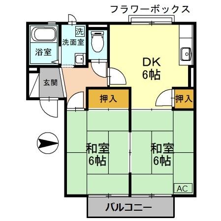 ファミールコーポ高屋8（110） 間取り図画像