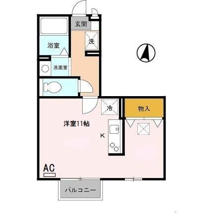 ピュアライフ　Ｄ棟（D201） 間取り図画像