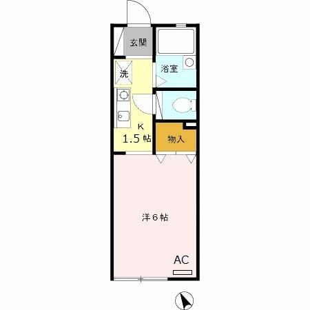西舞子グリーンハウス（206） 間取り図画像
