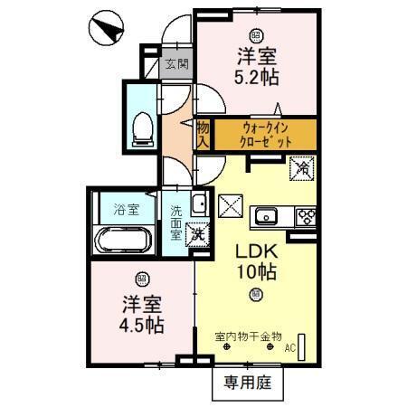 カーサ・フェリーチェ新在家（103） 間取り図画像