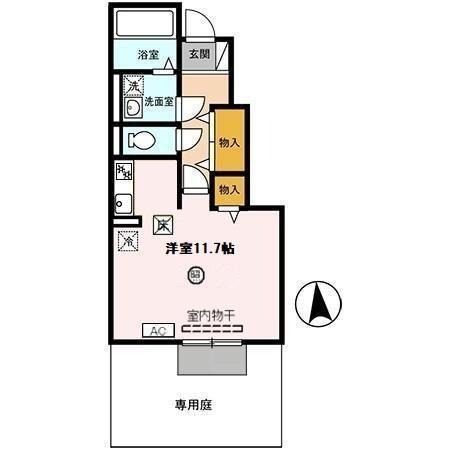 セジュール西土井（102） 間取り図画像