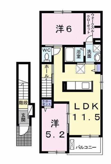 リバービサイド（205） 間取り図画像