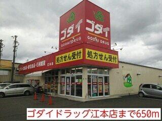 ゴダイドラッグ江本店：650m