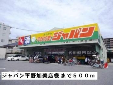 ジャパン平野加美店様：500m