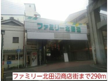 ファミリー北田辺商店街：290m