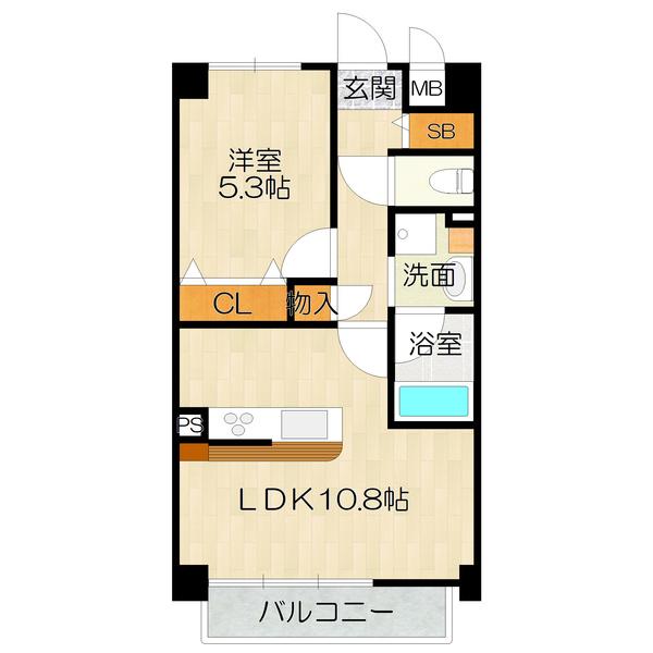 大阪市生野区鶴橋マンション 間取り図画像