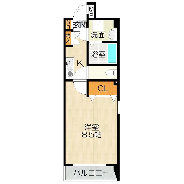 大阪市福島区鷺洲マンション 間取り図画像