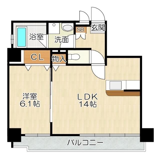 大阪市西区北堀江マンション 間取り図画像