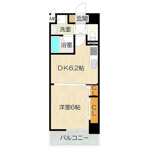 大阪市天王寺区真田山町マンション 間取り図画像