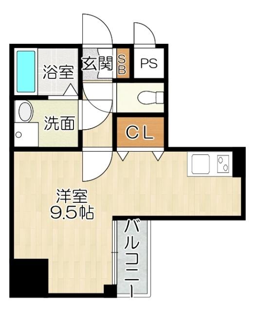 大阪市中央区道修町マンション 間取り図画像