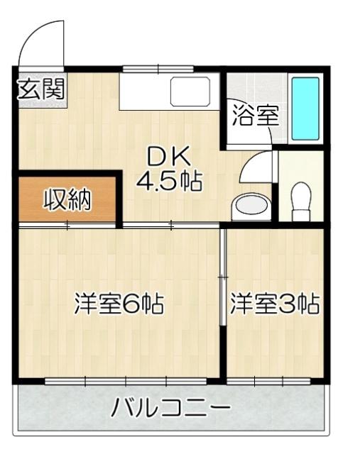 大阪市港区築港マンション 間取り図画像