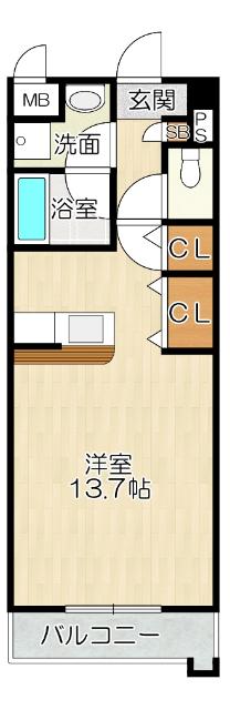 大阪市東淀川区西淡路マンション 間取り図画像