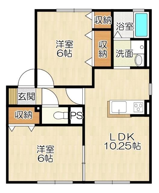八尾市曙川東アパート 間取り図画像