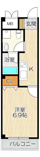 大阪市生野区鶴橋マンション 間取り図画像