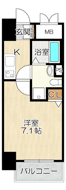 大阪市北区豊崎マンション 間取り図画像