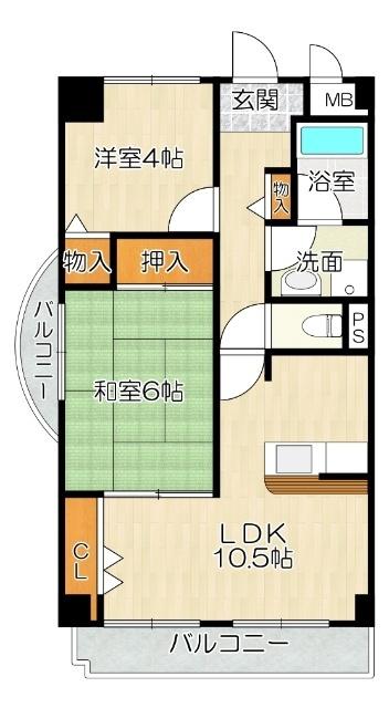大阪市東淀川区淡路マンション 間取り図画像