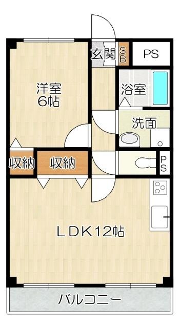 大阪市平野区西脇マンション 間取り図画像