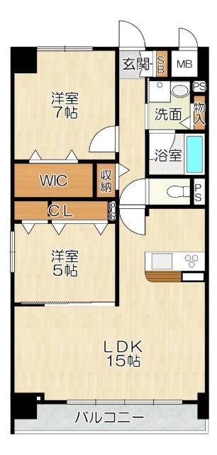 大阪市浪速区木津川マンション 間取り図画像